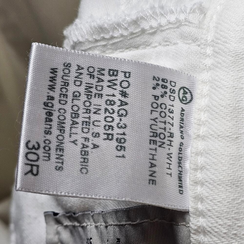 AG Adriano Goldschmied Jeans womens 30R White USA stevie ankle - Picture 9 of 12